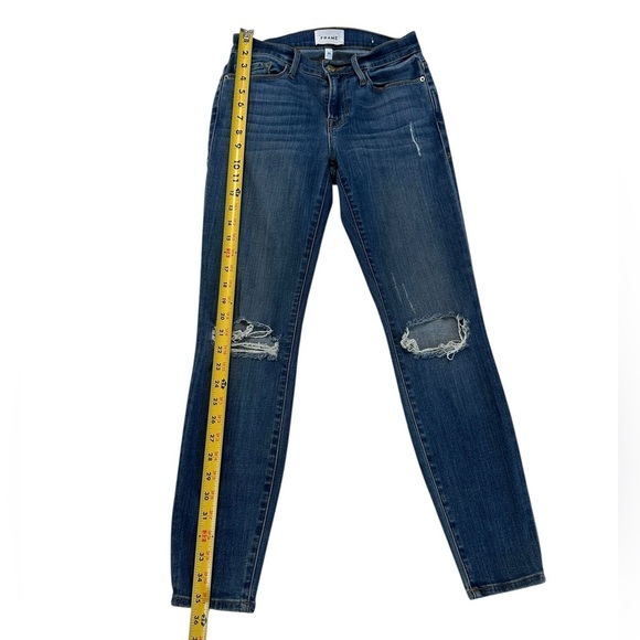 FRAME DENIM Le High Skinny Raw Edge Jeans Size 25 - Picture 4 of 17